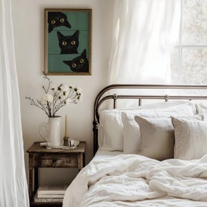 Eclectic Cat Digital Prints Vintage Wall Art Prints Decoration Retro ...