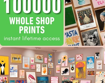 ENTIRE SHOP SALE Mega Bundle Wall Art Set, Printable Maximalist Gallery, Trendy Aesthetic Prints, Eclectic Posters Instant Digital Download