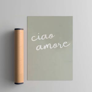 Ciao Amore Wall Art Print, Bar Cart Trendy Aesthetic Poster, Kitchen Gallery Decor, Apartment, Minimalistic Fine Art Print