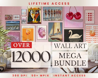 12000+ Eclectic Gallery Wall Art Prints, Mega Bundle (Digital Download)