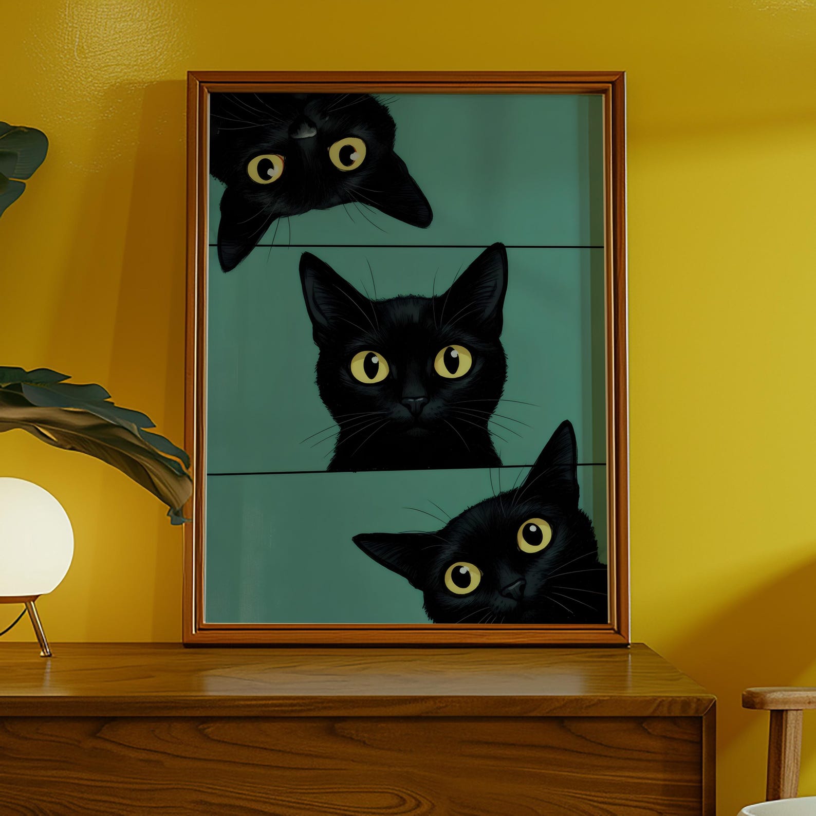 Eclectic Cat Digital Prints Vintage Wall Art Prints Decoration Retro ...