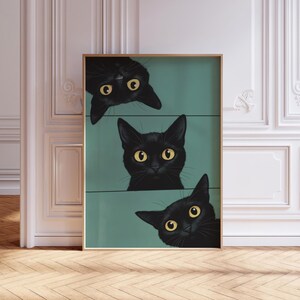 Eclectic Cat Digital Prints Vintage Wall Art Prints Decoration Retro ...