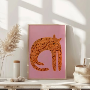 Vintage Leopard Wall Art Therapy Print Vintage Bar Cart  Retro Wall Art Aesthetic Kitchen Decor Poster College Apartment Decor Funky
