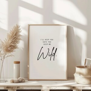 Keep You Safe Keep Me Wild Wall Art Therapy Print Vintage Bar Cart Retro Wall Art Aesthetic Kitchen Decor Poster College Apartment Decor