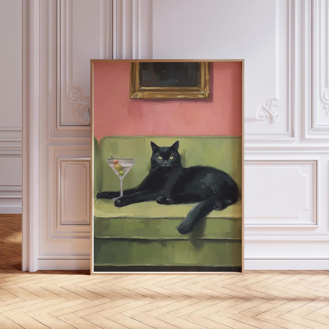 Eclectic Cat Digital Prints Vintage Wall Art Prints Decoration Retro ...