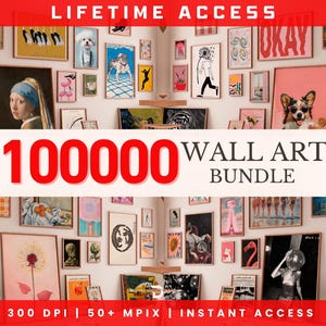 VENTA AL POR MAYOR DE 100 000 Mega Wall Art Set, Galería maximalista imprimible, impresiones estéticas de moda, carteles eclécticos, descarga digital instantánea