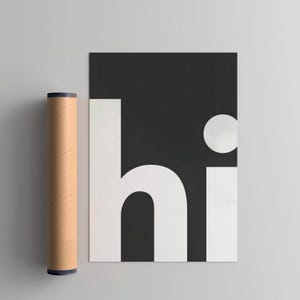 HI Wall Art Print, Bar Cart Trendy Aesthetic Poster, Kitchen Gallery Decor, Apartment, Minimalistic Fine Art Print