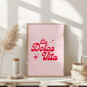 La Dolce Vita Wall Art Therapy Print Vintage Bar Cart  Retro Wall Art Aesthetic Kitchen Decor Poster College Apartment Decor Funky