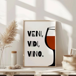 Funny Wine Print Retro Home Bar Decor Vintage Bar Print Cart Wine Poster Retro Wall Art Fun kitchen art Aesthetic wall art Apartment Decor