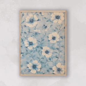 Vintage Floral Tapestry Print: Neutral Boho Wall Art (Digital Download)