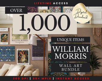 William Morris Art Print Set, Vintage Gallery Wall (Digital Download)
