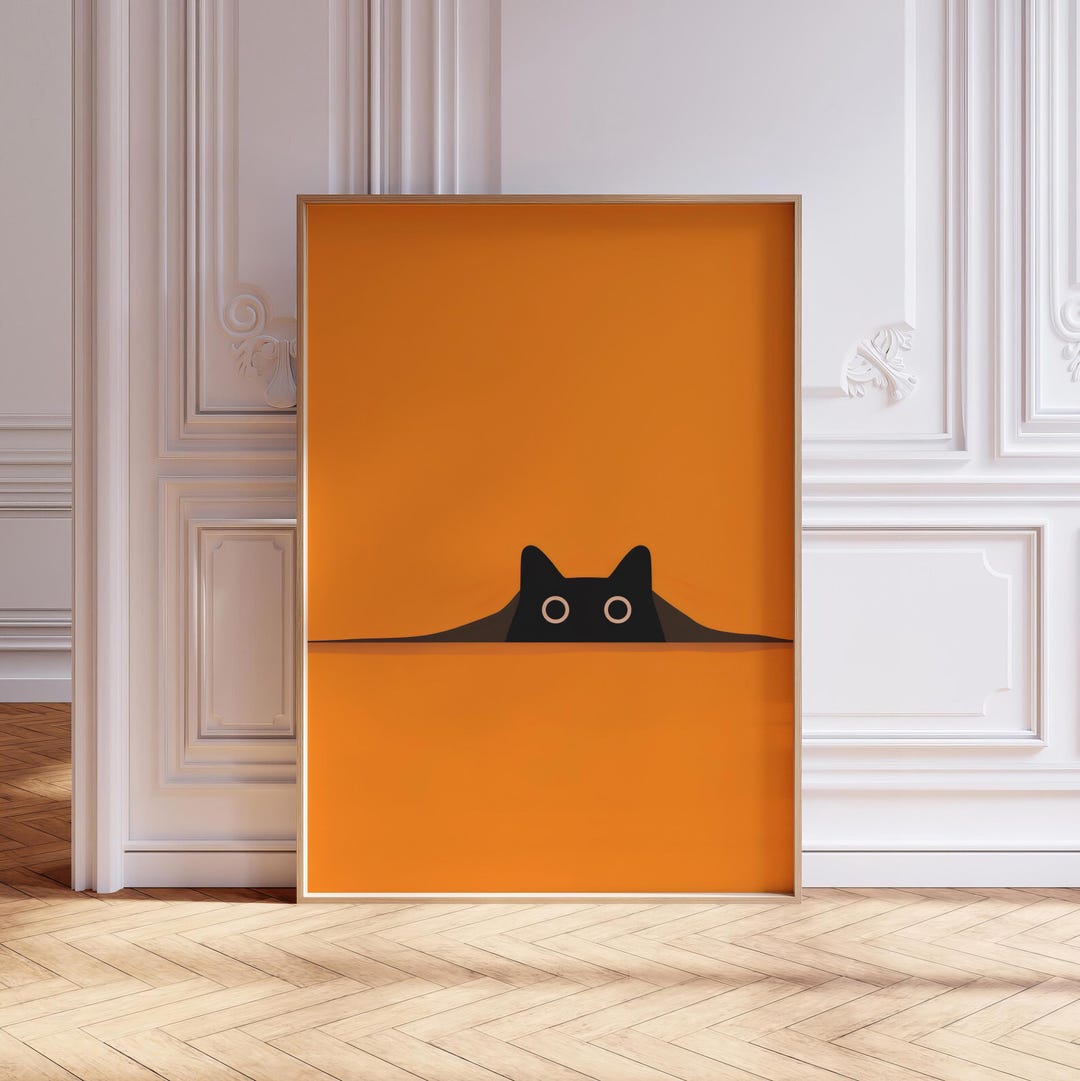 Trendy Cat Eclectic Digital Prints Wall Art Prints Decoration Retro ...