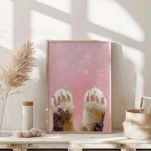 Vintage Cat Paws Wall Art Therapy Print Vintage Bar Cart  Retro Wall Art Aesthetic Kitchen Decor Poster College Apartment Decor Funky