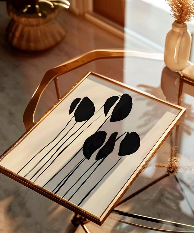 Black and White Digital Prints Vintage Wall Art Prints Decoration Retro