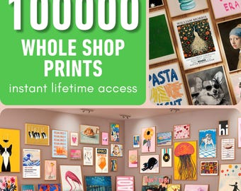 ENTIRE SHOP SALE Mega Bundle Wall Art Set, Printable Maximalist Gallery, Trendy Aesthetic Prints, Eclectic Posters Instant Digital Download
