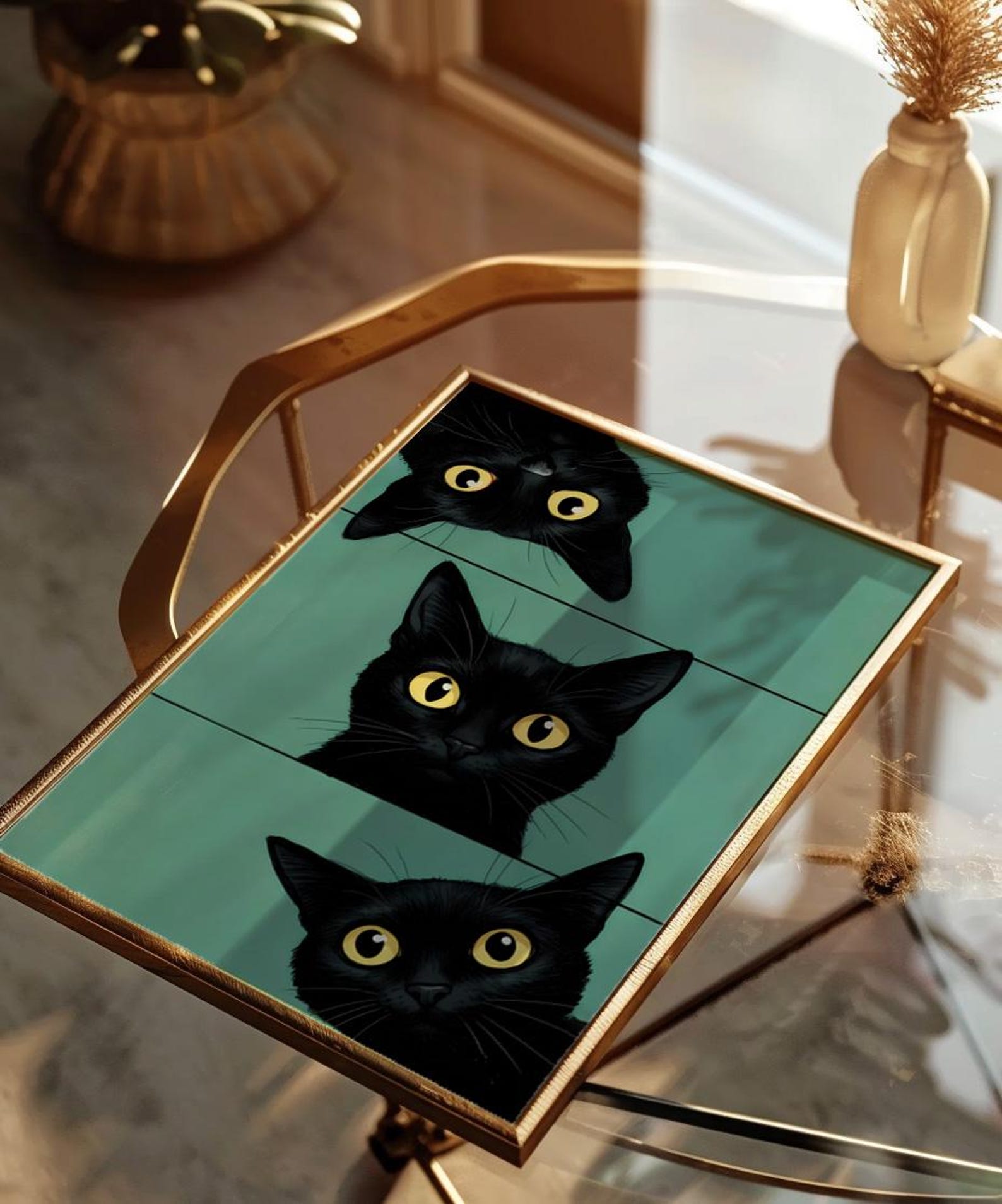 Eclectic Cat Digital Prints Vintage Wall Art Prints Decoration Retro ...