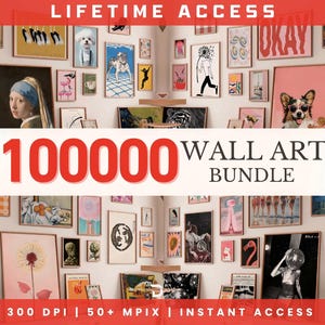 100.000 impresiones de arte mural, colección ecléctica (descarga digital)