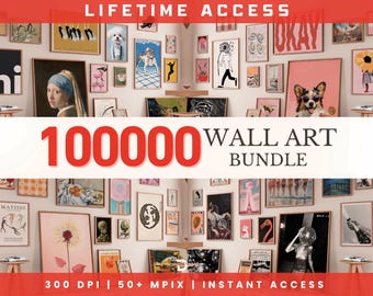 100000 Mega Wall Art Prints, Eclectic Gallery Set (Digital Download)
