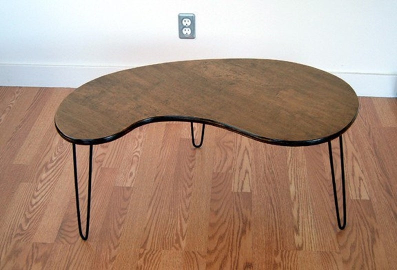 Kidney Bean Coffee Table Mid Century Modern Design Eames Era Image 0