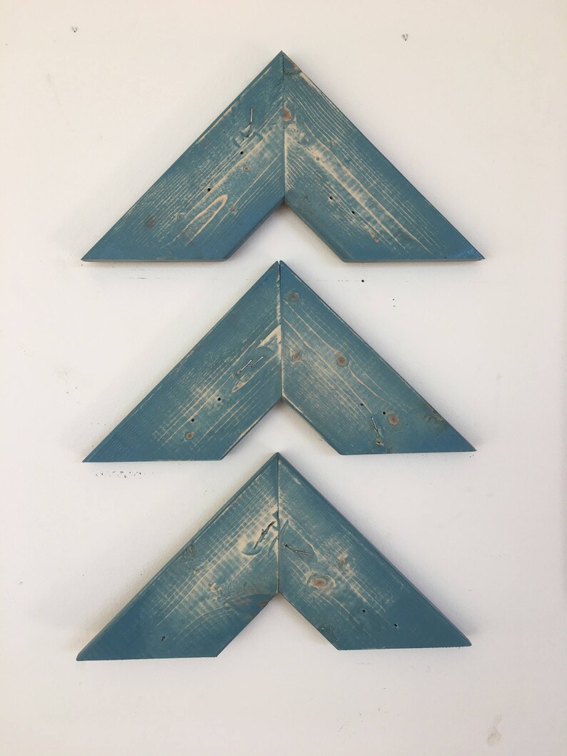 Chevron Rustic Wall Art Decor Wood arrow 3 piece set cottage Etsy
