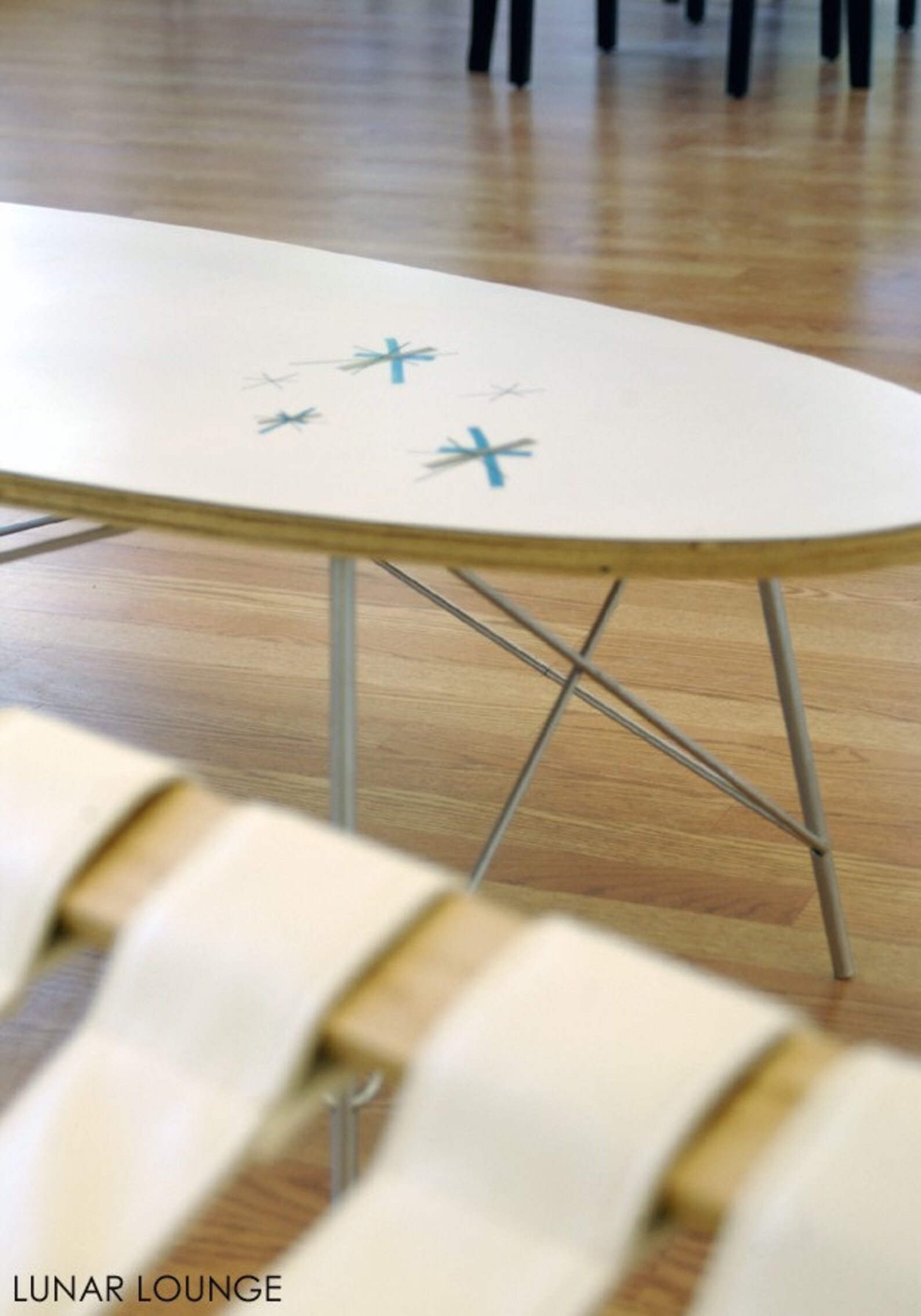 Eliptikal coffee table Mid Century Modern Salem starburst Etsy