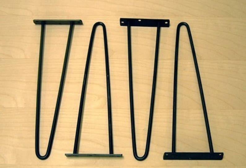 Hair pin legs 4 piece set mid century modern eames era Etsy