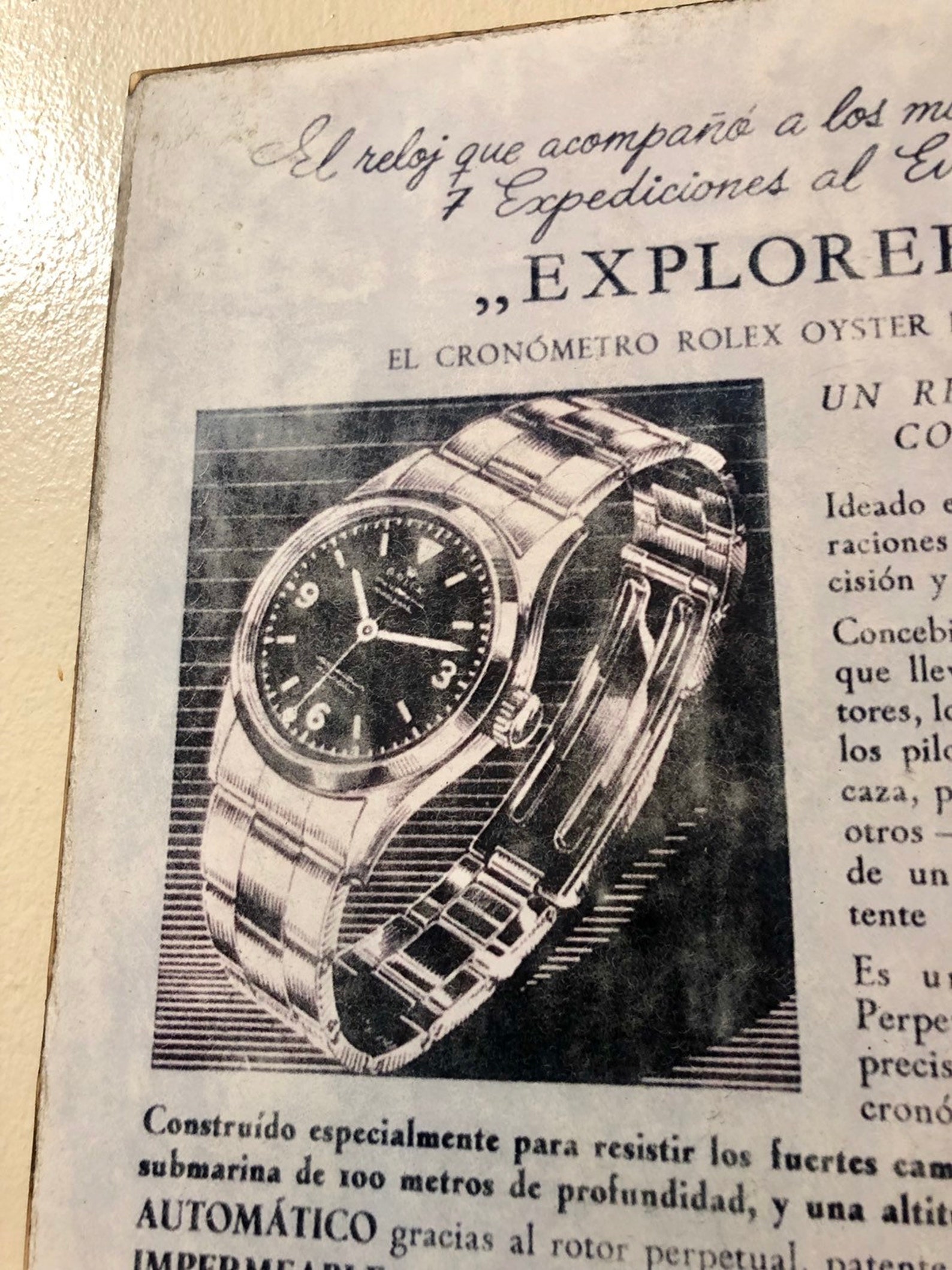 rolex explorer ad