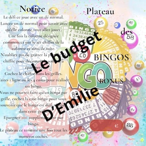 Bingo-Sammlung / Budget-Herausforderung / Umschlagmethode