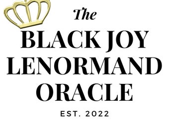 Black Joy Lenormand Oracle Digital Tarot Card Deck, English Oracle Cards, Divination Tools,  Intuitive Reader Accessories