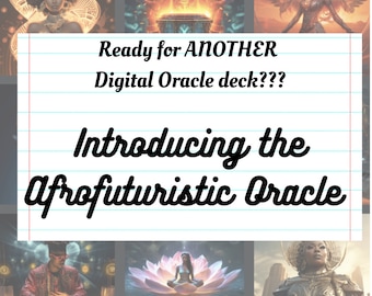 Afrofuturistic Oracle Deck, Digital Tarot Cards, African Spirituality, Futuristic Art, Downloadable, Meditation Aid, Divination Tool