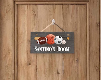 Sports Door Sign, Kids Room Sign, Door Sign for Coach