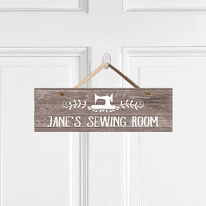 Sewing Room Decor Quilter Sign Gift for Grandma Crafting Door Sign Housewarming Gift