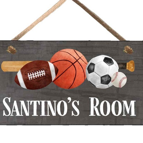 Sports Door Sign Kids Room Sign Door Sign for Coach Etsy