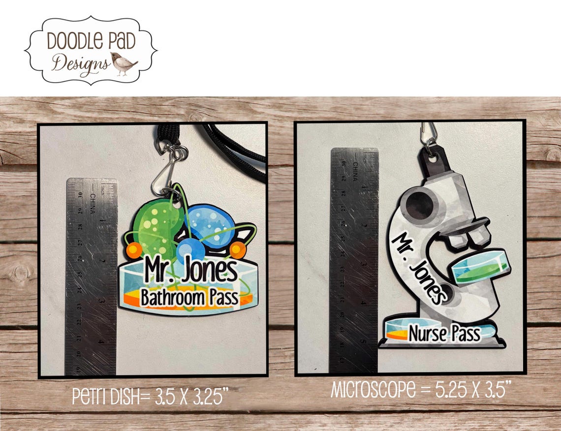 Custom Hall Passes Science Class Bathroom Pass Science Teacher ...