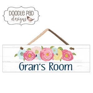 Floral Assisted Living Door Sign Round Door Sign Personalized Apartment 12 Circle Sign,