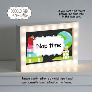 Teacher Classroom Decor, Lighted Box Sign, Teacher Gift, Quiet Time ...