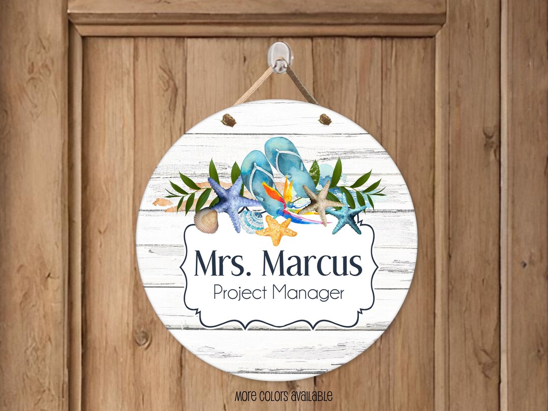 Stainless Steel Color Nautical Door Sign For Office - Gold Finish - Free Shipping