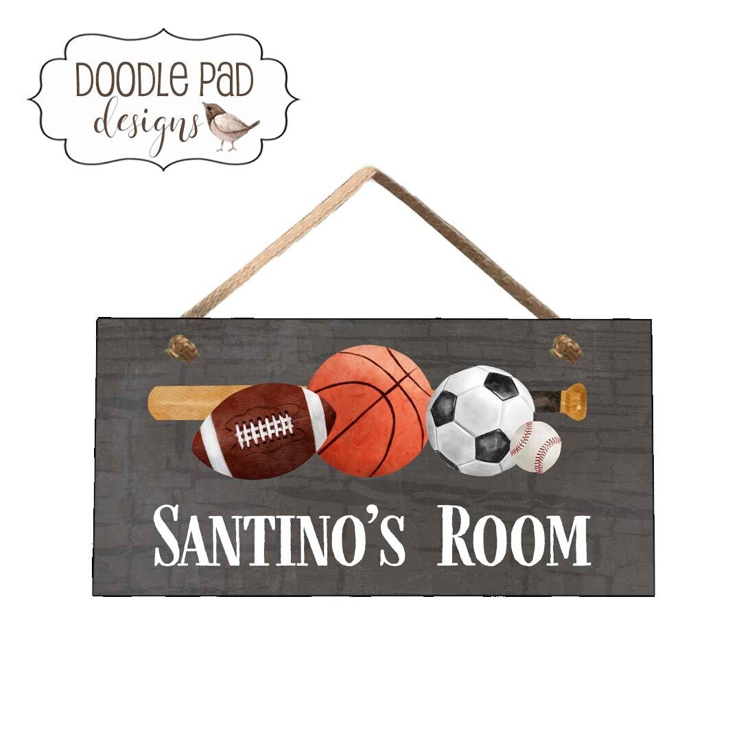 Sports Door Sign Kids Room Sign Door Sign for Coach Etsy