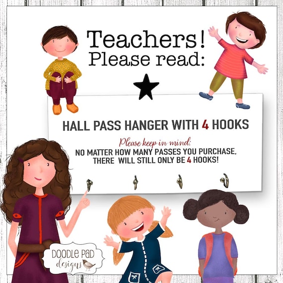 Map Pass Library Magnetic Hall Passes For Classroom 7 Pcs Pass Lanyards And School ...