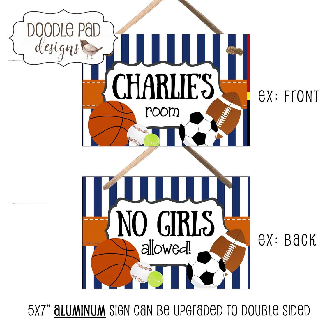 Kids Door Sign Personalized Door Decor for Kids Sports Door Etsy