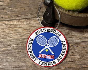 Custom Tennis Bag Tag Personalized Tennis Name Tag Gift for Tennis Players Tournament Award