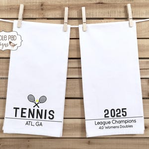 Custom Towel Tennis Team Personalized Cooling Towel Gift for Tennis Coach Gift for Doubles Partner