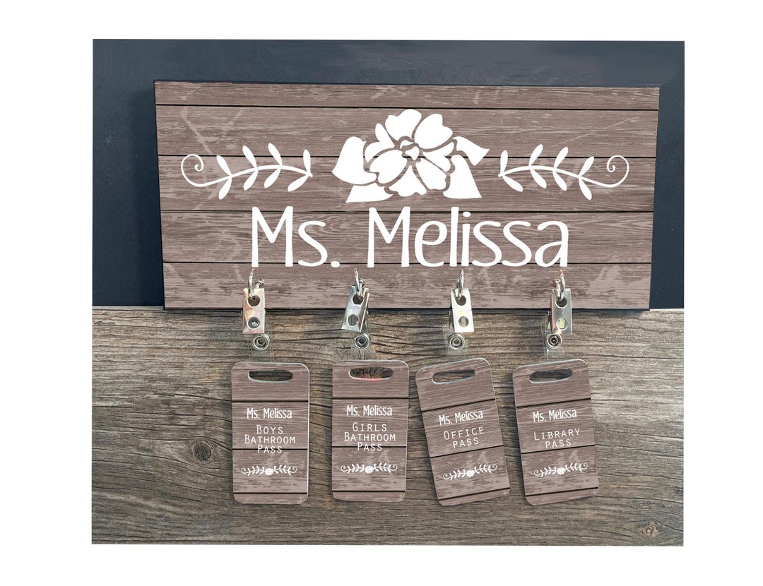 Farmhouse Inspired Classroom Decor, Hall Passes Sign, Teacher Gift ...