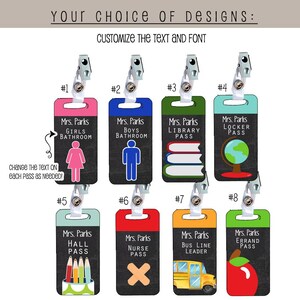 Personalized Elementary School Hall Passes Teacher Hall Passes ...