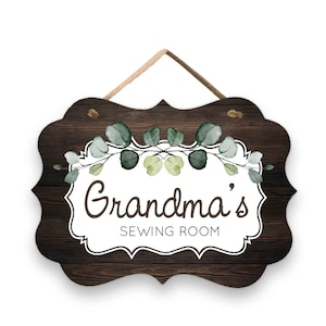 Craft Room Door Sign, Sewing Room Sign, Quilting Room Sign, Gift for Grandma