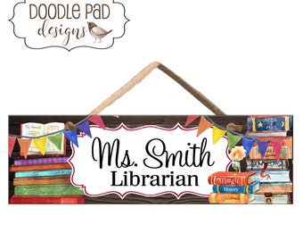 Library Book Decor Librarian Parking Sign Librarian Gift for Librarian Sign Library Book Sign for Librarian Quality Aluminum Library