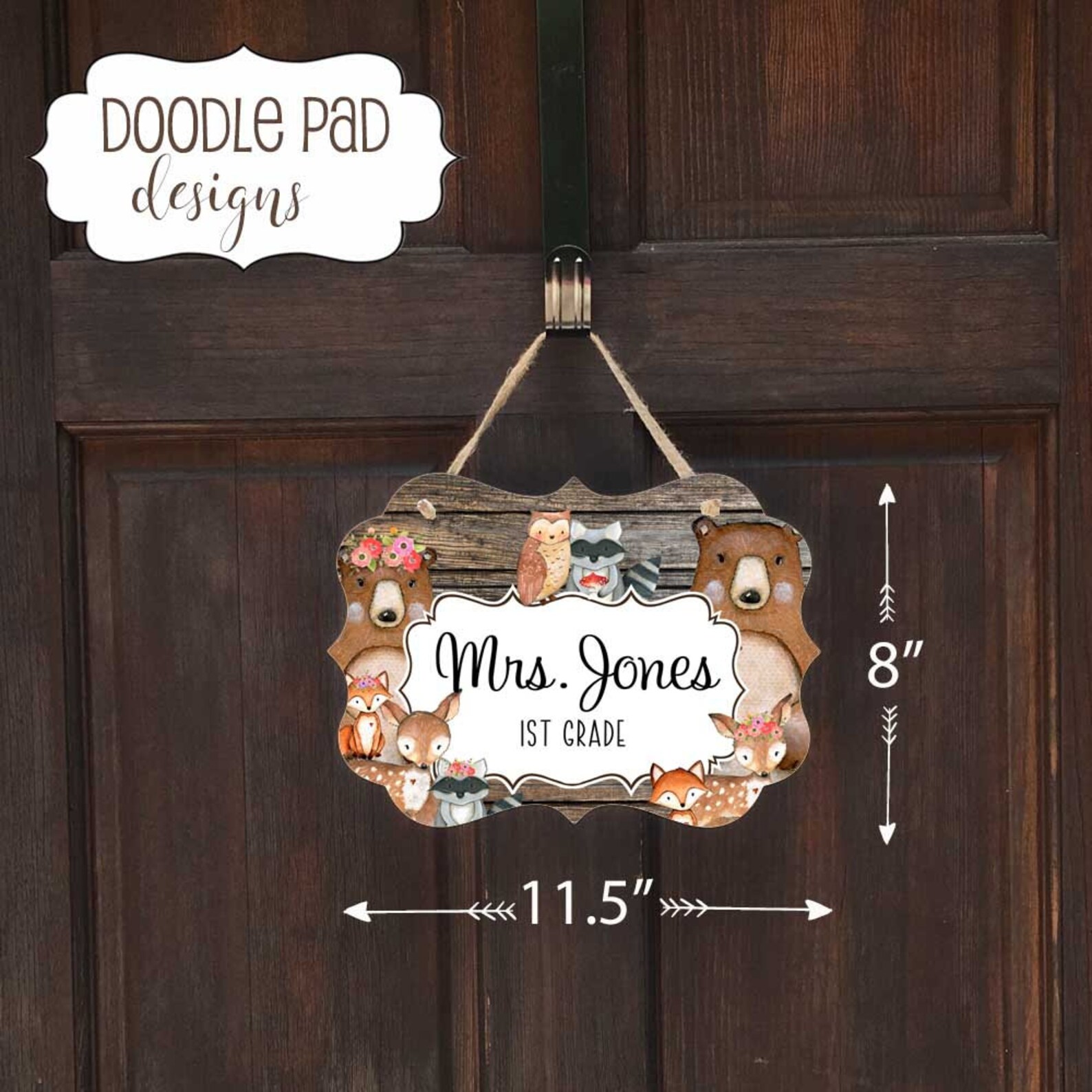 Woodland Classroom Decor Teacher Gift Forest Friends Etsy