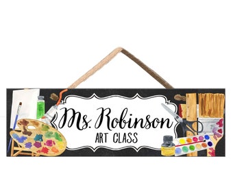 Classroom Door Sign, Personalized Art Teacher Door Sign