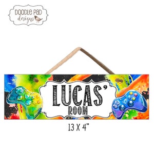 Video Controller Name Door Sign | Boy&#39;s Bedroom Sign | Gamer decor