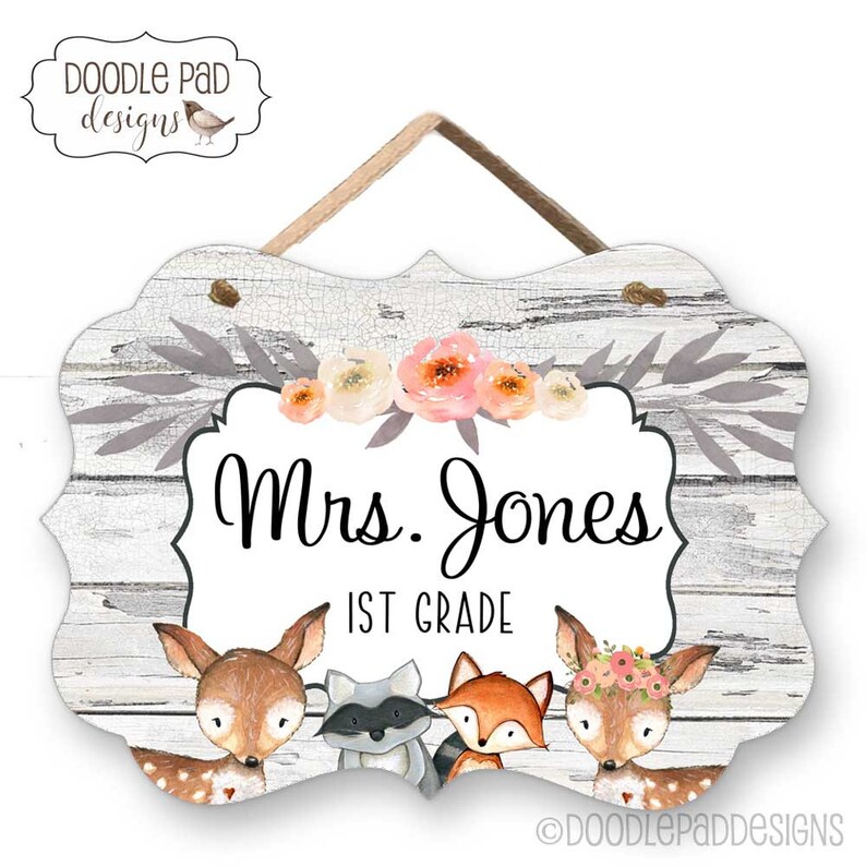 Woodland Classroom Decor Teacher Gift Forest Friends Etsy